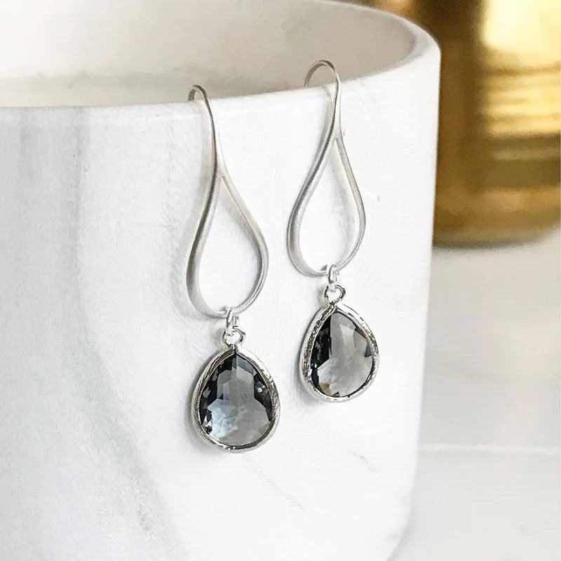 Terify®️New Long Water Drop Crystal Earrings Women Female Custom Jewelry💧