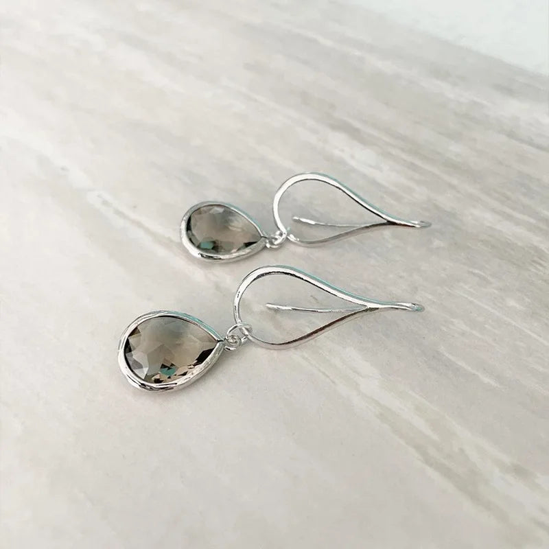 Terify®️New Long Water Drop Crystal Earrings Women Female Custom Jewelry💧
