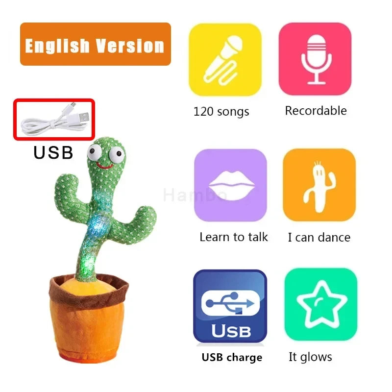 Terify®️ Electronic Plush Toy Home Decoration Dancing Talking Cactus Toys🌵