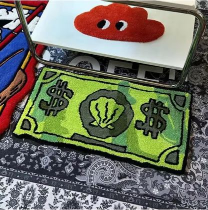 Terify®️Cartoon Money Rugs Waterproof Floor Mat Fluff Carpet🏡