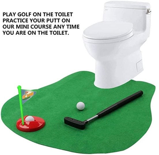 Terify®️Mini Toilet Golf Toy Set Toilet Time Golf Game  Set⛳