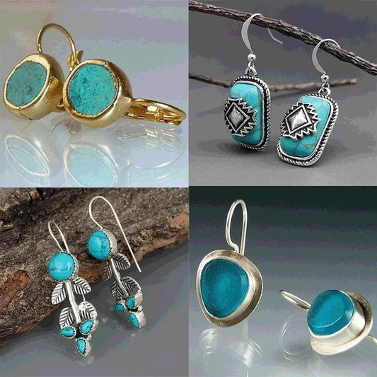 Terify®️Boho Unique  Earrings  Handmade  Ancient Design Natural Drop Hook Earrings