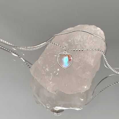 Terify®️ Kpop Heart Necklace French Lucky Bean Love Clavicle Chain 💎
