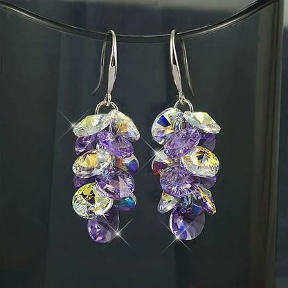 Terify®️ Rainbow Crystal Dangle Earrings Cute Trendy Geometric Drop Earrings Boho Jewelry
