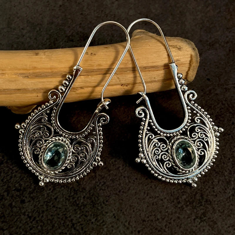 Terify®️ Rainbow Crystal Dangle Earrings Cute Trendy Geometric Drop Earrings Boho Jewelry