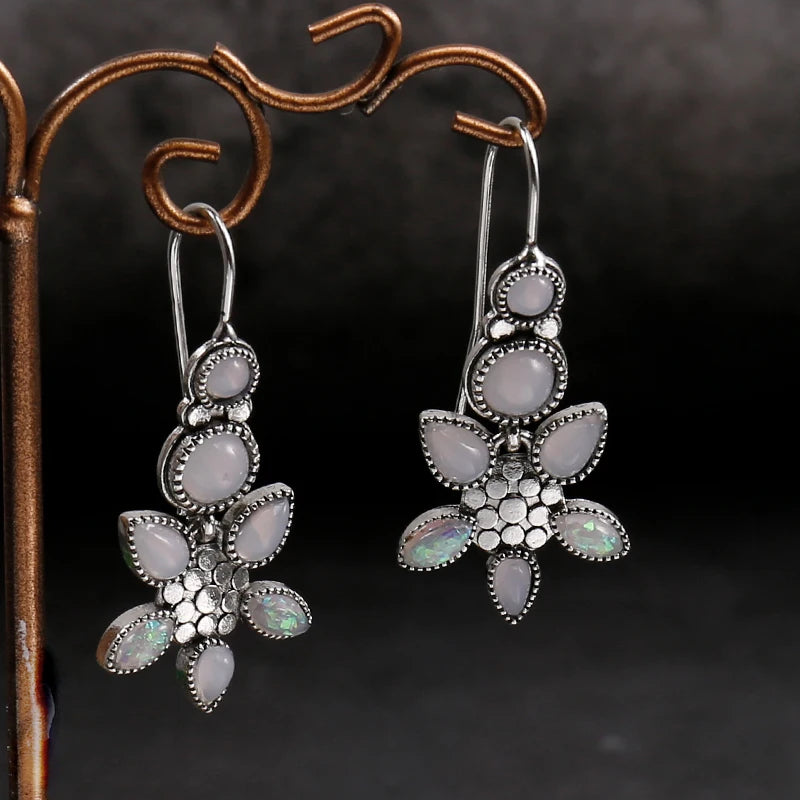 Terify®️ Rainbow Crystal Dangle Earrings Cute Trendy Geometric Drop Earrings Boho Jewelry