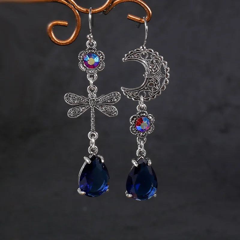 Terify®️ Rainbow Crystal Dangle Earrings Cute Trendy Geometric Drop Earrings Boho Jewelry