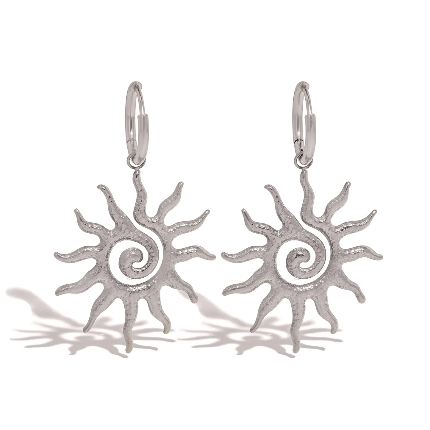 Terify®️ Vintage Sun Geometric Drop Earrings for Women Golden Stainless Steel