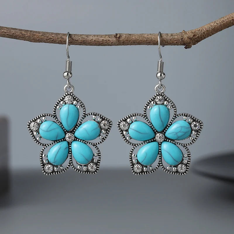 Terify®️ Rainbow Crystal Dangle Earrings Cute Trendy Geometric Drop Earrings Boho Jewelry