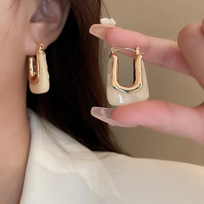 Terify®️Green Pink Transparent Resin Earrings For Women Girls 🩷