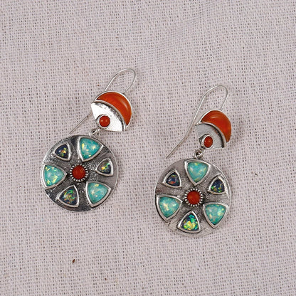 Terify®️ Rainbow Crystal Dangle Earrings Cute Trendy Geometric Drop Earrings Boho Jewelry