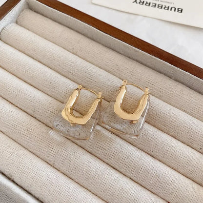 Terify®️Green Pink Transparent Resin Earrings For Women Girls 🩷