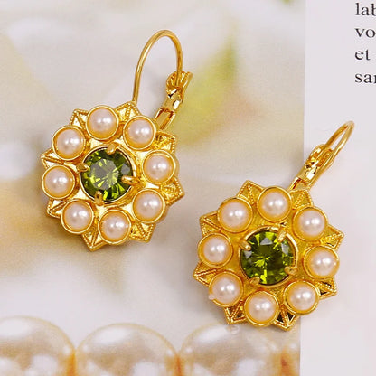 Terify®️ Rainbow Crystal Dangle Earrings Cute Trendy Geometric Drop Earrings Boho Jewelry