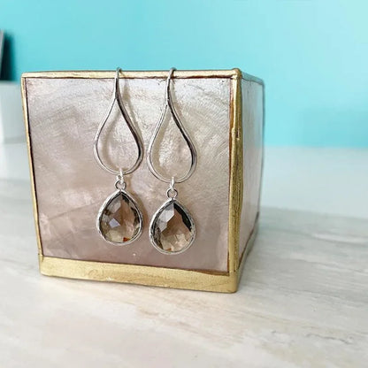 Terify®️New Long Water Drop Crystal Earrings Women Female Custom Jewelry💧