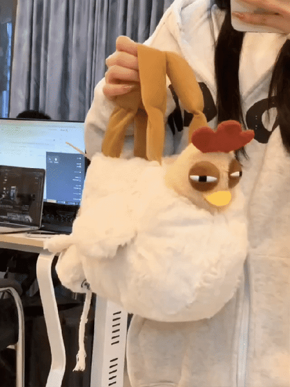 Terify®️Fur Chicken Plush Bag Ugly Hen Shape Handbag 🐔
